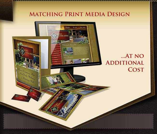 Custom website design packages for small businesses including print media design